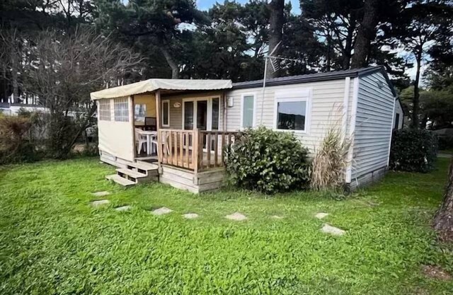 Mobilheim Komfort plus - 33m2 - 3 Schlafzimmer - überdachte Terrasse 6 Personen