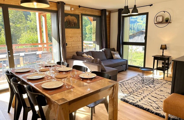 Modern Apt Near Perrières Ski Lifts with Terrace, Parking, and Free Shuttle