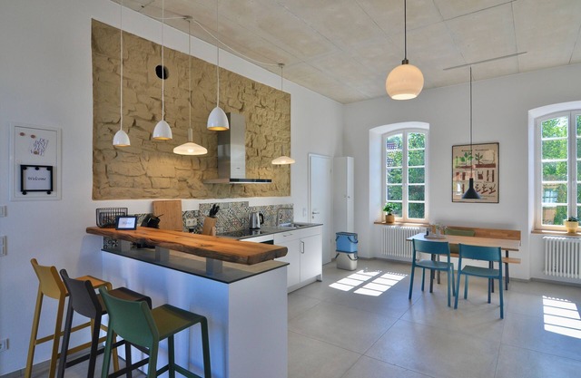 Modern living in the classroom of an old school