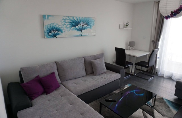 Modern studio apartment with a beautiful view