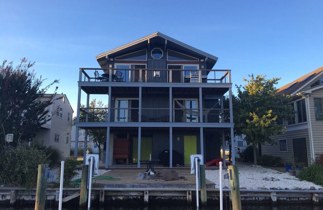 Modern Waterfront Home with boat access and a short walk to the beach