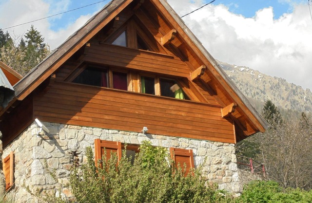 Mountain cabin above Lake Boréon
