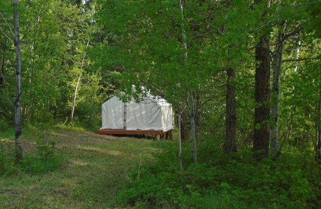 Mountain Man Wall Tent campsite 5 Caribou Trail Wagon Camp