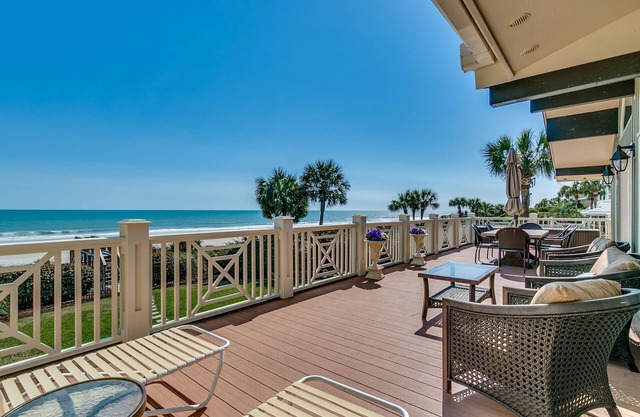 Myrtle Beach Home on the Ocean! Two Master BRs! Balcony! Pool & Spa! Pool Table!