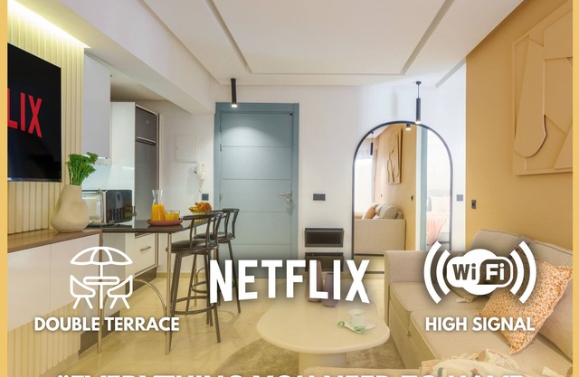 New! Apartment DarSun - Terrace -Fibre-Parking