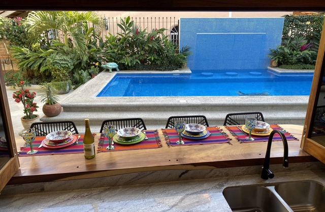 Newer Home Outdoor Living Design with Private Pool in Gated Community