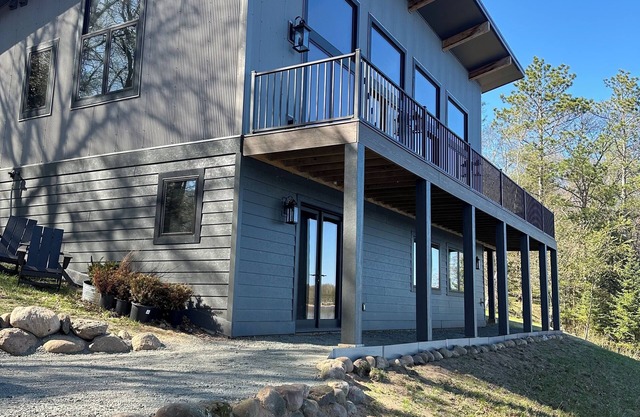 Newly built cozy 4-bedroom cabin steps from Horseshoe Lake in Minong, Wisconsin
