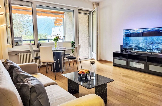 Nice apartment for 4 guests with pool, WIFI, A/C, TV, balcony and panoramic view