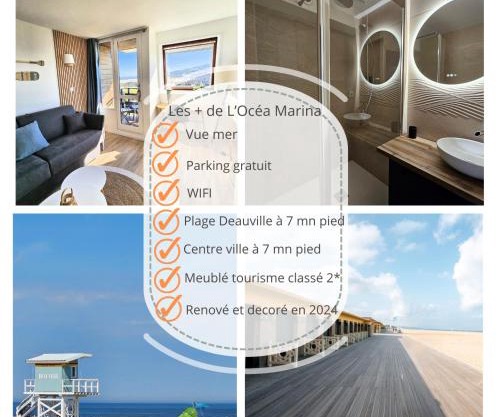 Ocea Marina appartement vue mer refait à neuf avec parking privatif