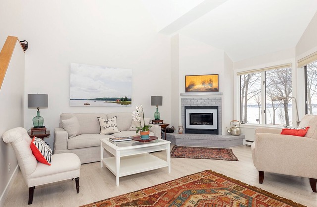 Oceanfront Condo overlooking Rockland Harbor and pier. Permit#STR22-30