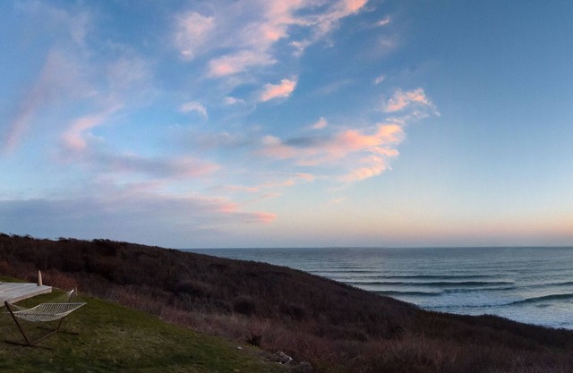 On the front, views of the surf