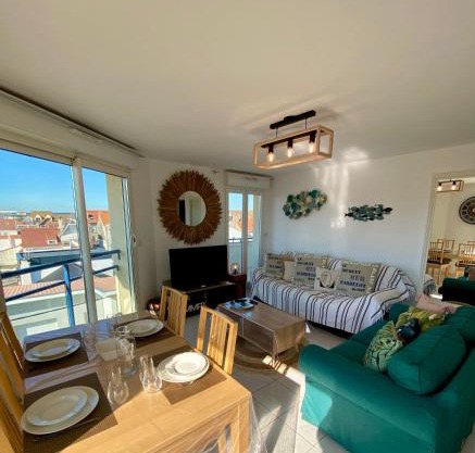 Opale beach, Merlimont,100msea,2 bedrooms, parking