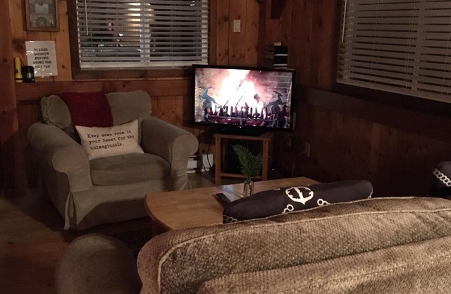 Pacific Rim Cabin Cozy waterfront cedar cabin with hot tub. Pet friendly!