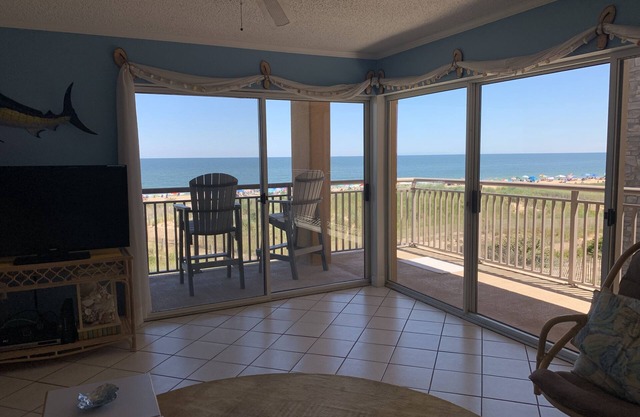 Panoramic Ocean view from this Ocean front, southern exposure 2nd floor condo