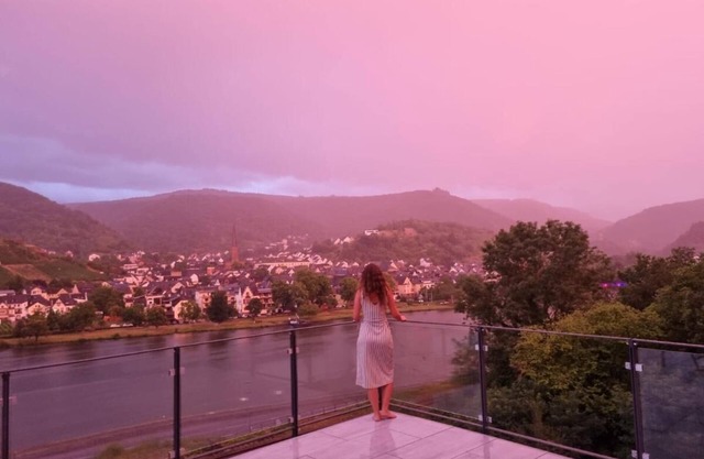 Penthouse with fantastic panoramic view of the Moselle & XXL balcony, near Cochem, Elz Castle