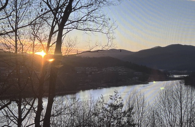 Pet friendly luxury lake view cottage fun themed Charming Beaver, New hot tub