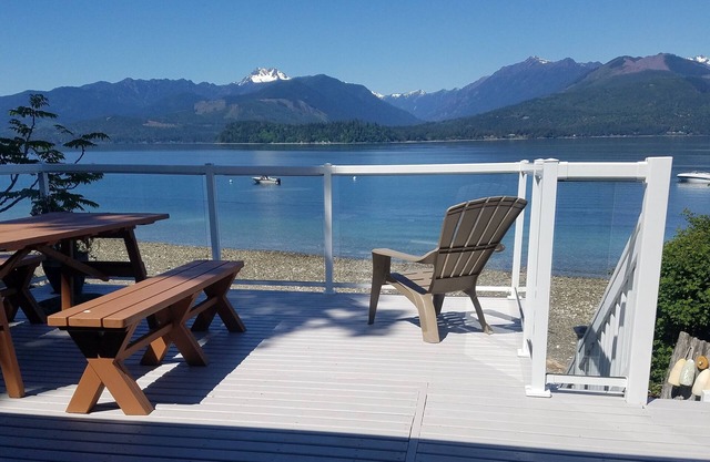 Picturesque Hood Canal Waterfront with Olympic Mountain View
