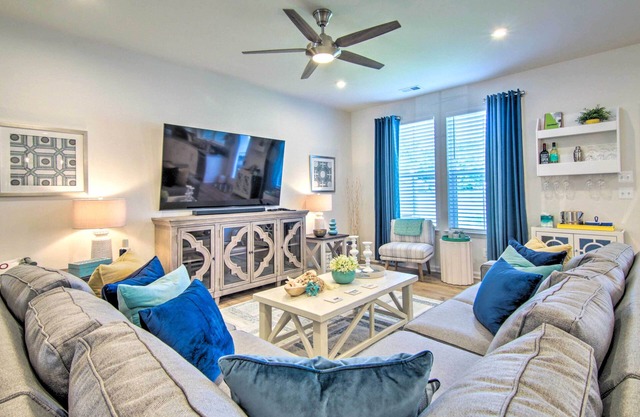 Porch + Pool Access: Millville Townhome!