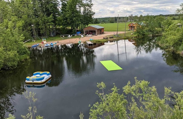 Private beach, cabins and pavilion