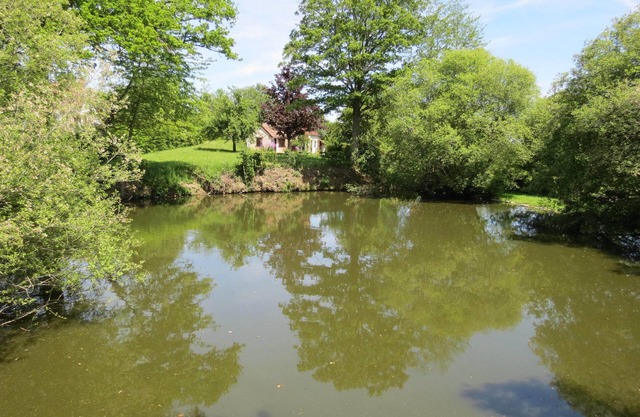 Private detached stone house overlooking a lake