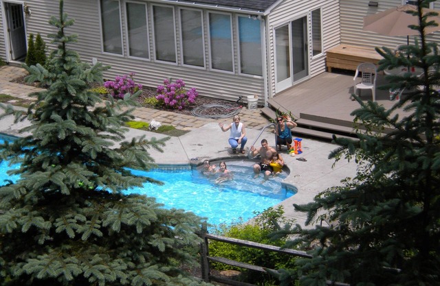 Private family friendly home with in-ground pool and tennis court