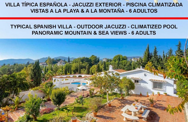 Private Heated Pool, Jacuzzi & 1225m2 garden in Villa Cipreses