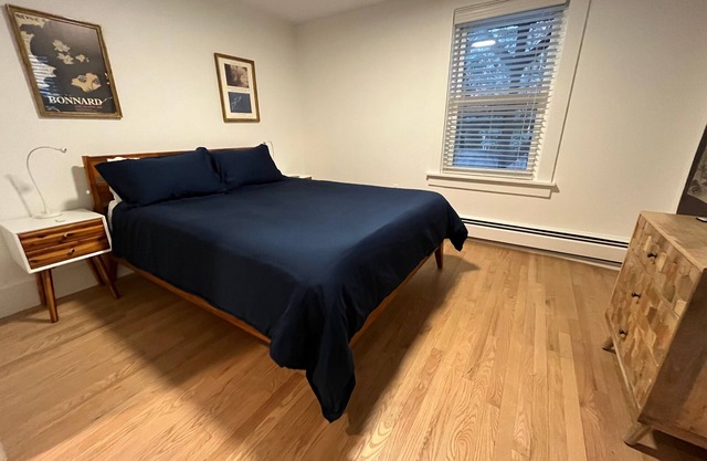 Quiet, private 1 bedroom garden apt near Harvard/MIT, sleeps 4 adults + 1 infant