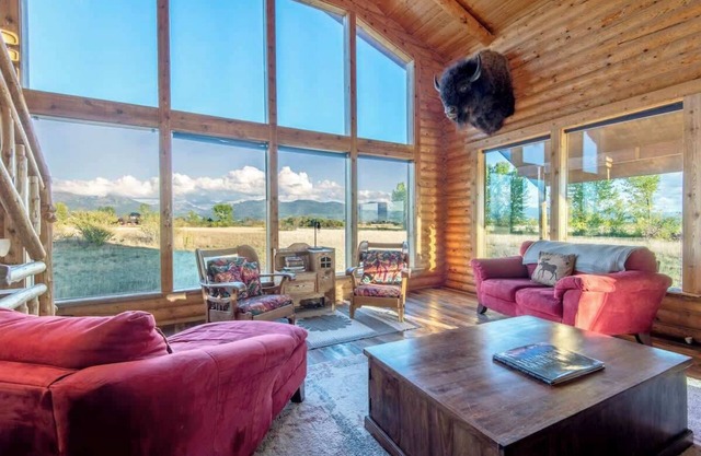 Refinished Log Cabin on 5 Acres & Epic Teton Views
