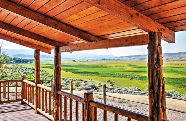 Remote Antimony Log Cabin w/Green Meadow Views!