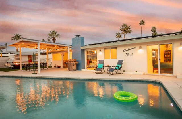 Renovated Mid-Century Home w/Pool & Vintage Camper