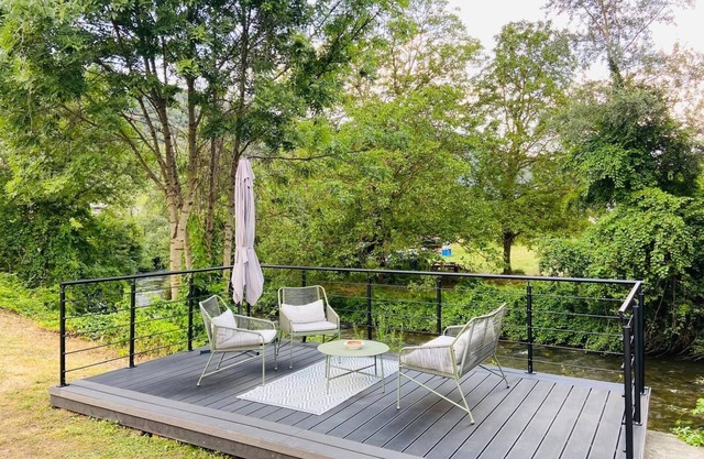 Riverside villa with stunning views.