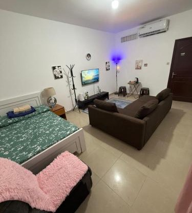 Room with toilet and tv for couple
