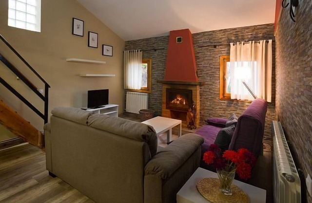 rural house with private garden and barbecue.
