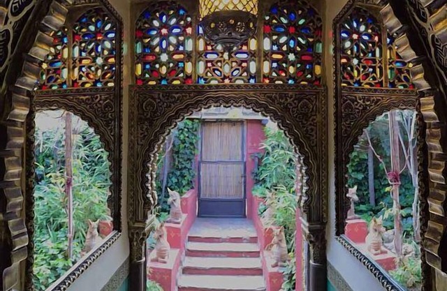 Rural house with Oriental style 55km from Madrid