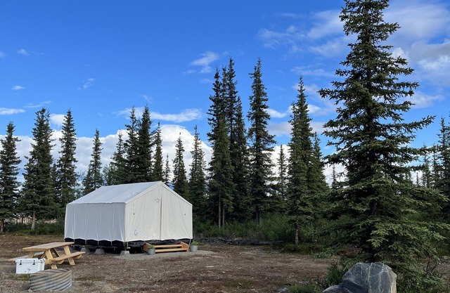 Rustic Alaskan Wall Tent at Stump Creek B&B