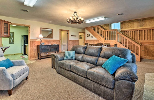 Rustic Getaway w/ Indoor Pool, Fire Pit & Backyard