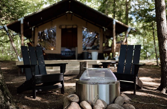 Safari Tent Site 5 | 1 King Bed | Pond View