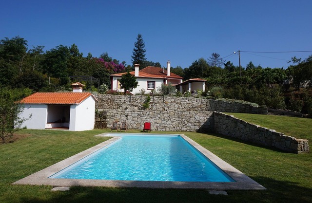 Secluded farmhouse on south slope with excellent views and large private pool