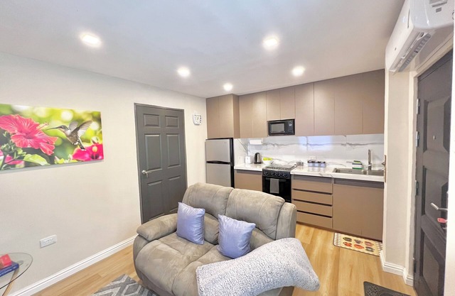 Secure, Modern & Peaceful 1 bedroom apartment located in Diego Martin. Relax in a safe, stylish apartment with triple-lock doors, sound-insulated walls, and smart features. Enjoy stunning mountain views just minutes from Port of Spain.