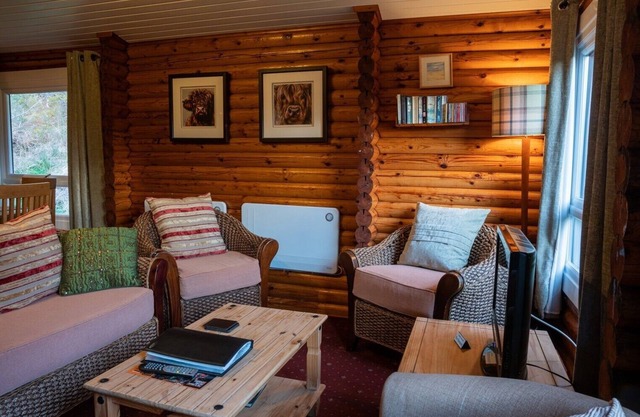 Self-Catering log cabin near Plockton and the Isle of Skye secluded, well equipped and dog friendly.