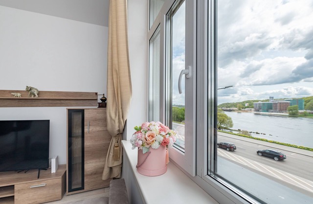 Serene Nemunas River View apartment near McDonald By Polo Apartments
