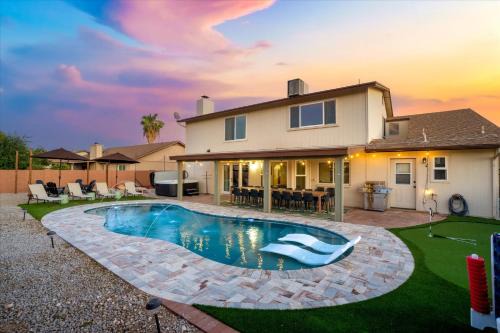 Slide into Fun Pool Games Fire Pit Sport Court