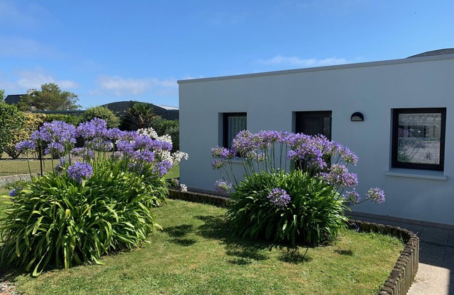 Small garden level for a seaside holiday
