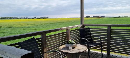 Sommarboende med havsutsikt
