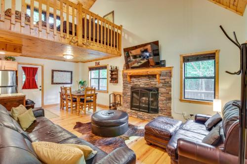 Spacious Cabin with Furnished Deck and Hot Tub!