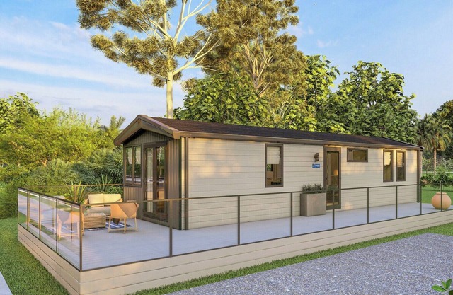 Spacious, light and contemporary lodge.