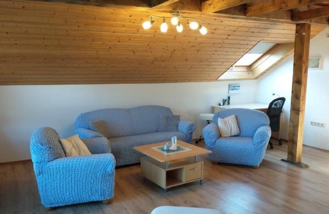 Spacious, modern apartment with balcony
