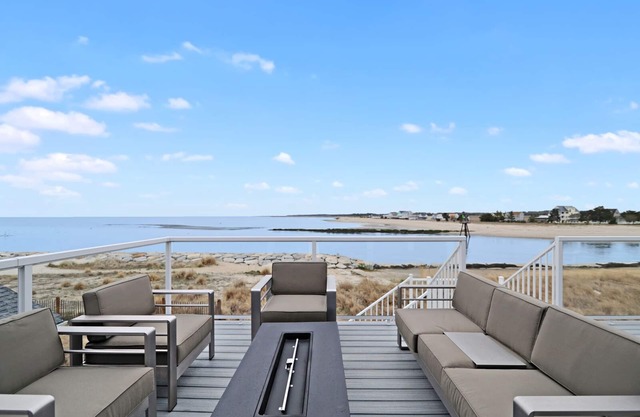 Spectacular Views New Waterfront Home, steps to the sand, in a sleepy beach town