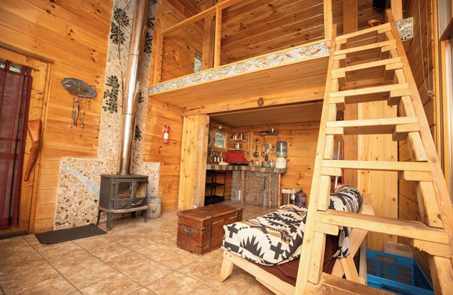 Split Rock ~ Our newest off-grid cabin w/stained glass art!