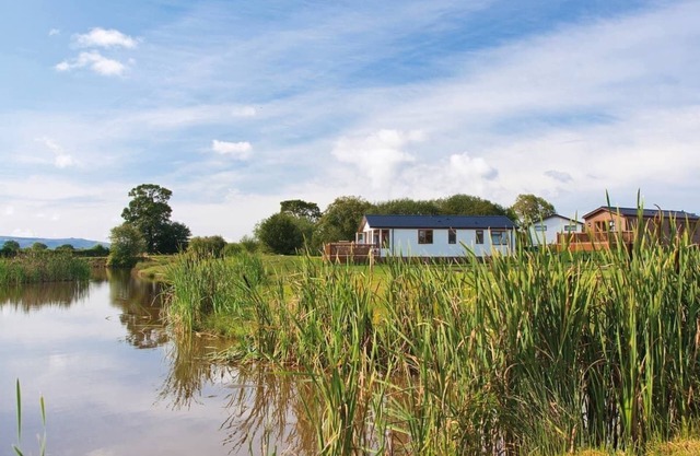 Stylish luxury lodge with meadow view.